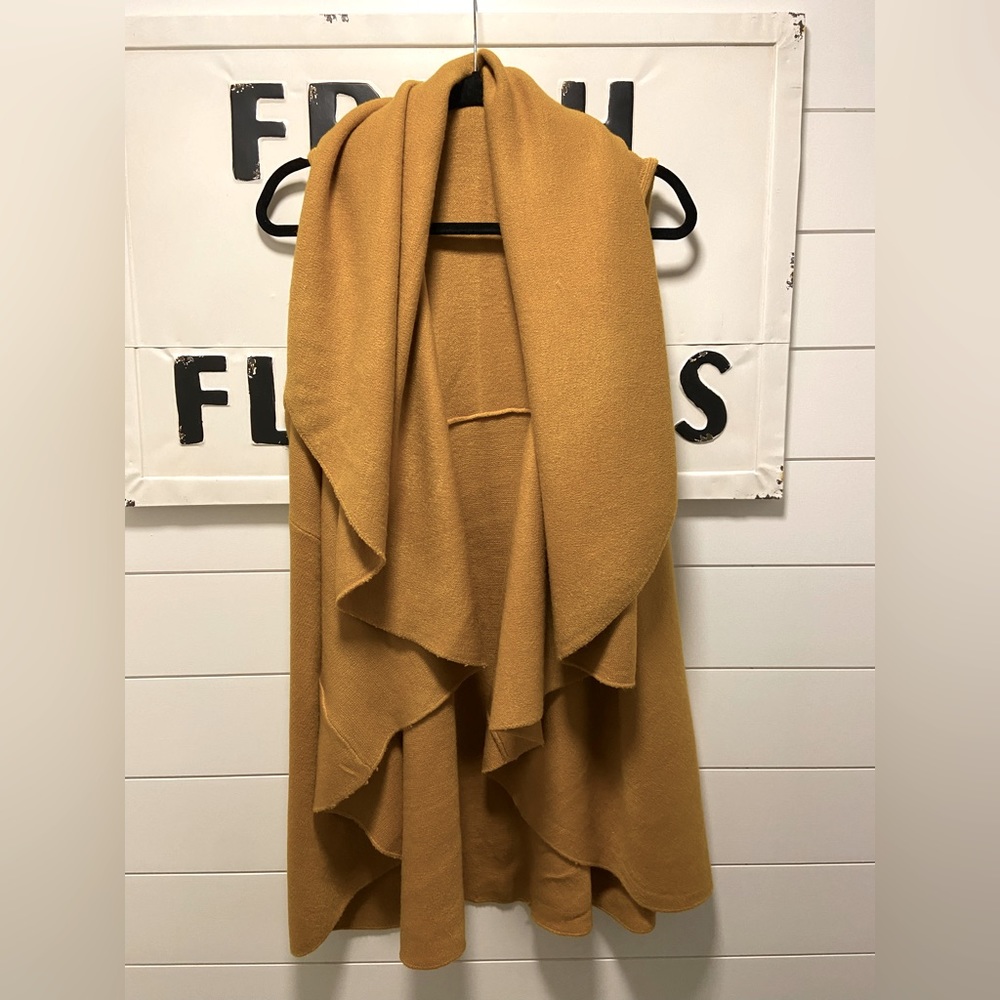 Cowl neck cardigan vest - one size